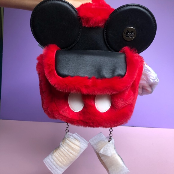 Shanghai Disney Parks Fluffy Mickey Mouse Backpack - Picture 3 of 5